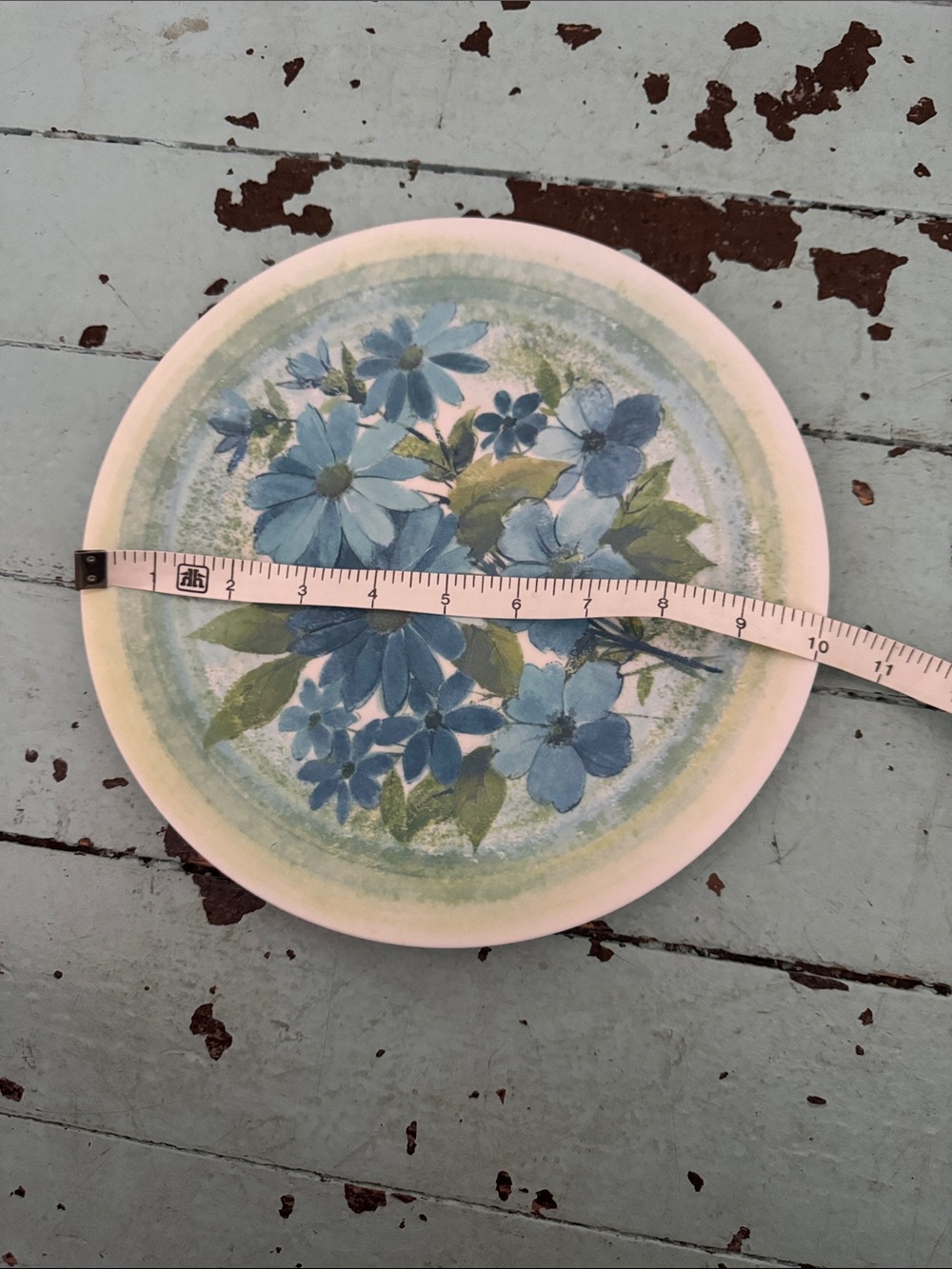 Vintage Melamine Plates (6, 1w/Flaw) National Home Products Inc Artisan Ware